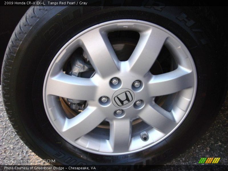 Tango Red Pearl / Gray 2009 Honda CR-V EX-L