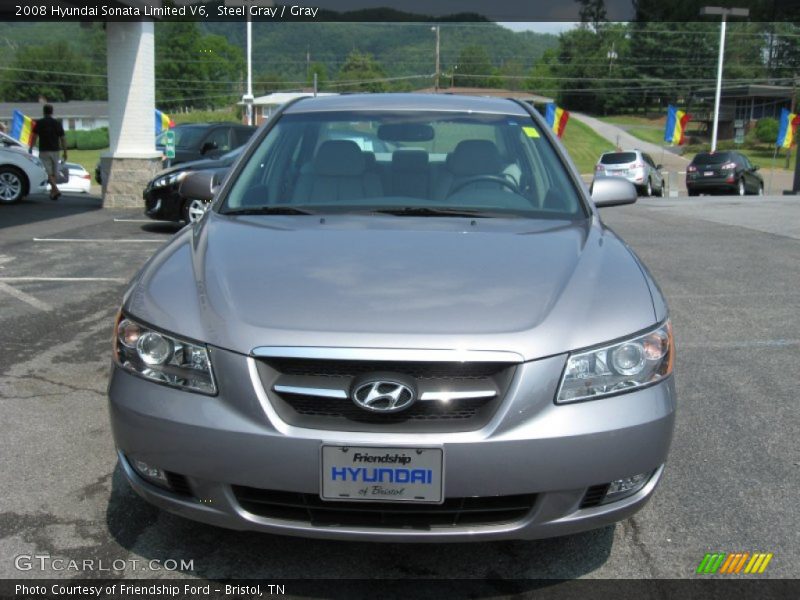 Steel Gray / Gray 2008 Hyundai Sonata Limited V6