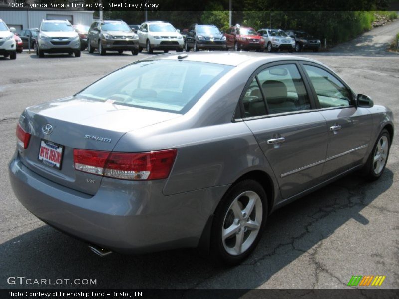 Steel Gray / Gray 2008 Hyundai Sonata Limited V6