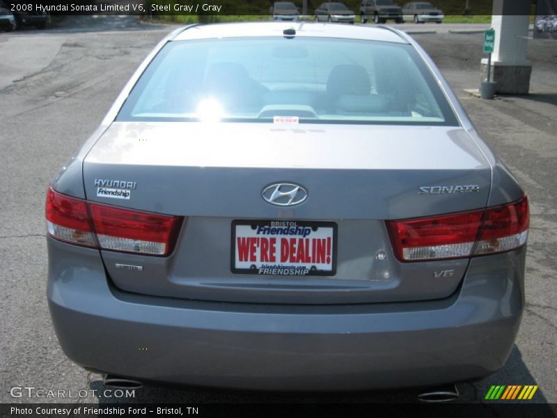 Steel Gray / Gray 2008 Hyundai Sonata Limited V6