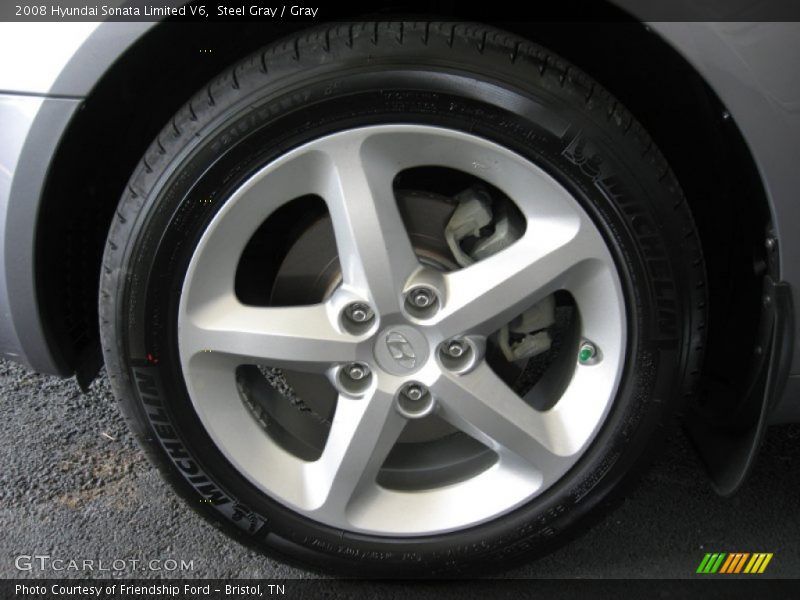 Steel Gray / Gray 2008 Hyundai Sonata Limited V6