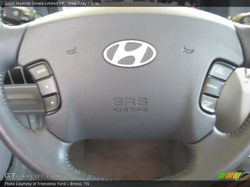 Steel Gray / Gray 2008 Hyundai Sonata Limited V6