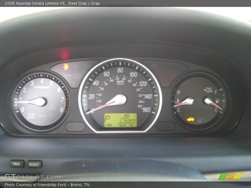 Steel Gray / Gray 2008 Hyundai Sonata Limited V6