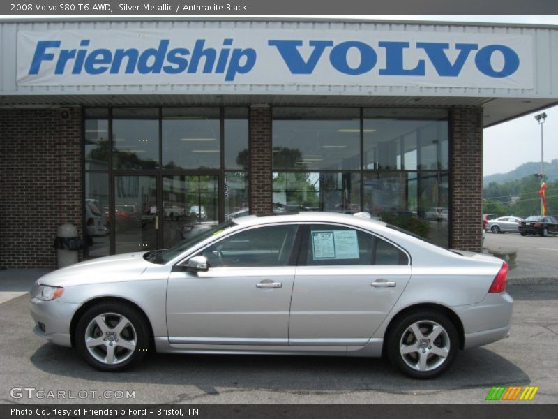 Silver Metallic / Anthracite Black 2008 Volvo S80 T6 AWD