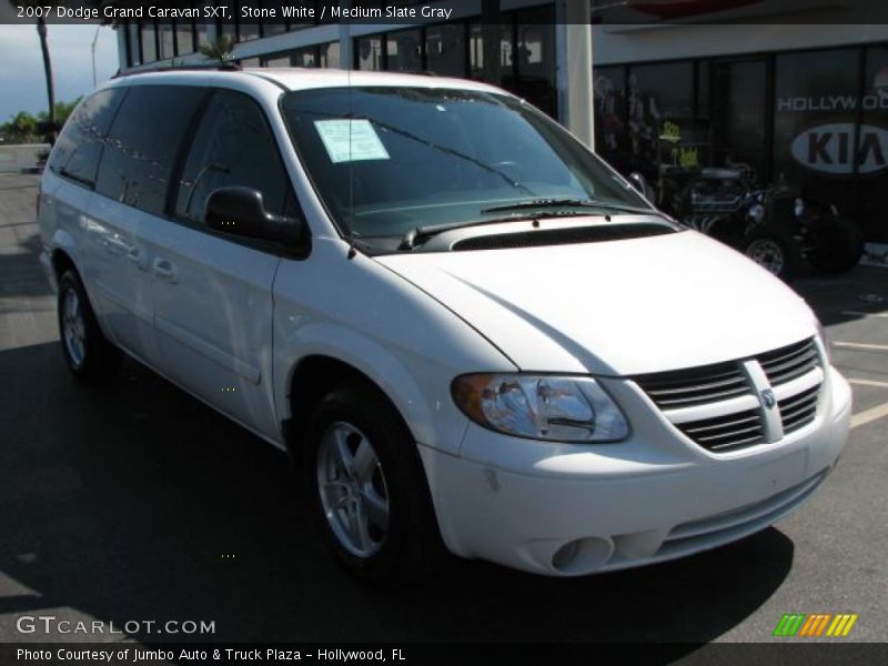 Stone White / Medium Slate Gray 2007 Dodge Grand Caravan SXT