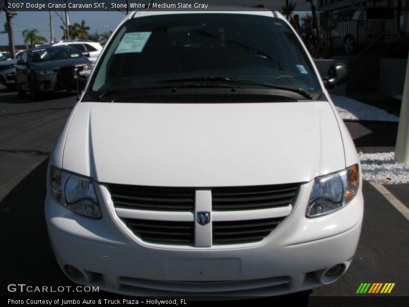 Stone White / Medium Slate Gray 2007 Dodge Grand Caravan SXT