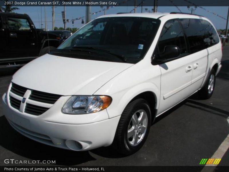 Stone White / Medium Slate Gray 2007 Dodge Grand Caravan SXT