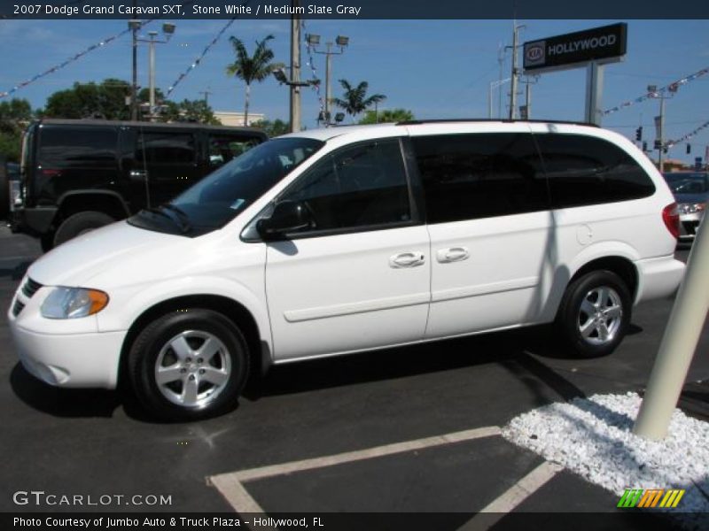 Stone White / Medium Slate Gray 2007 Dodge Grand Caravan SXT