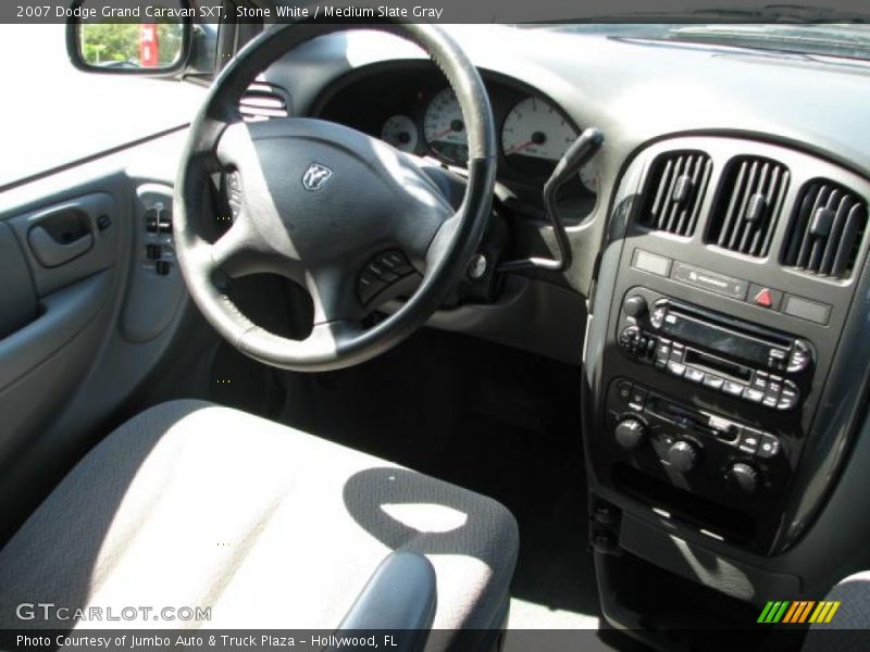 Stone White / Medium Slate Gray 2007 Dodge Grand Caravan SXT