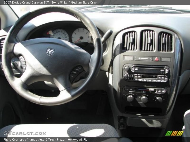 Stone White / Medium Slate Gray 2007 Dodge Grand Caravan SXT