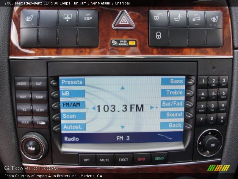 Controls of 2005 CLK 500 Coupe