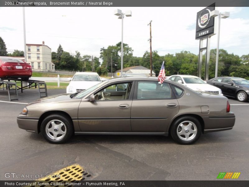 Bronzemist Metallic / Neutral Beige 2003 Chevrolet Impala