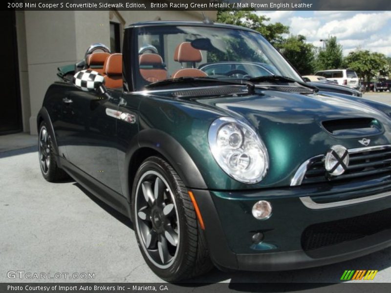 British Racing Green Metallic / Malt Brown English Leather 2008 Mini Cooper S Convertible Sidewalk Edition