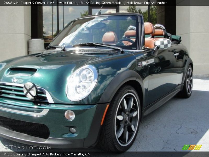 British Racing Green Metallic / Malt Brown English Leather 2008 Mini Cooper S Convertible Sidewalk Edition