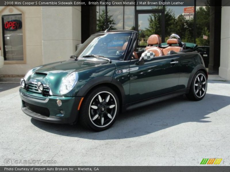 British Racing Green Metallic / Malt Brown English Leather 2008 Mini Cooper S Convertible Sidewalk Edition