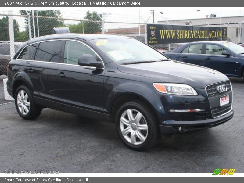 Cobalt Blue Metallic / Cardamom Beige 2007 Audi Q7 3.6 Premium quattro