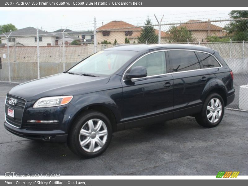 Cobalt Blue Metallic / Cardamom Beige 2007 Audi Q7 3.6 Premium quattro