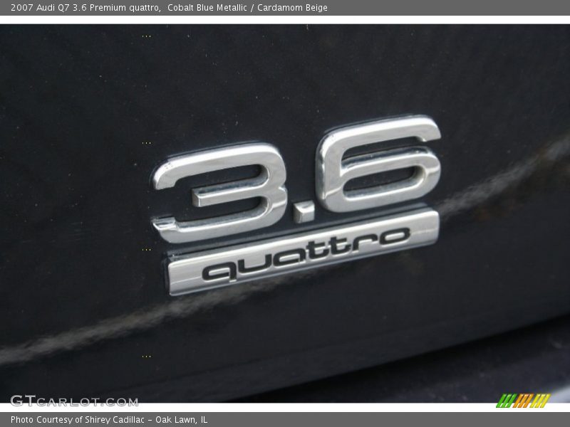 Cobalt Blue Metallic / Cardamom Beige 2007 Audi Q7 3.6 Premium quattro