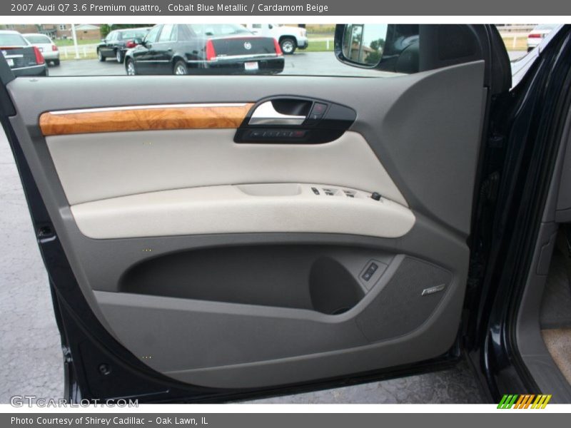 Cobalt Blue Metallic / Cardamom Beige 2007 Audi Q7 3.6 Premium quattro