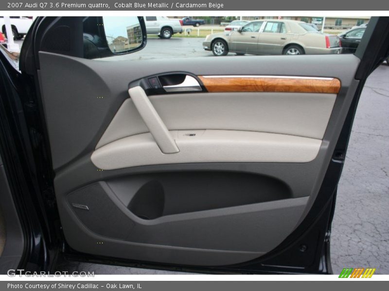 Cobalt Blue Metallic / Cardamom Beige 2007 Audi Q7 3.6 Premium quattro