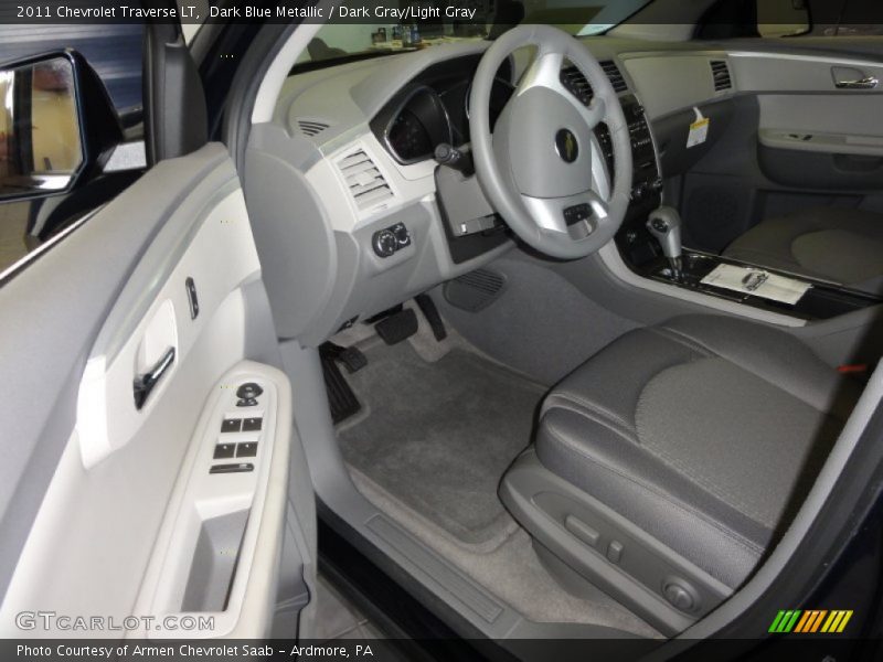 Dark Blue Metallic / Dark Gray/Light Gray 2011 Chevrolet Traverse LT