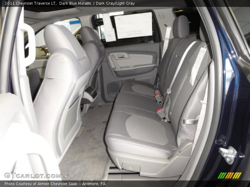 Dark Blue Metallic / Dark Gray/Light Gray 2011 Chevrolet Traverse LT