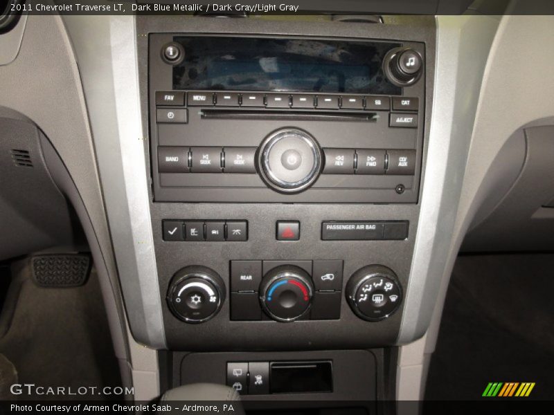 Dark Blue Metallic / Dark Gray/Light Gray 2011 Chevrolet Traverse LT