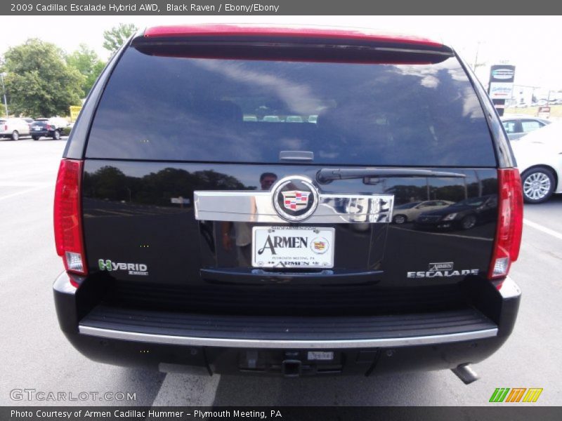 Black Raven / Ebony/Ebony 2009 Cadillac Escalade Hybrid AWD