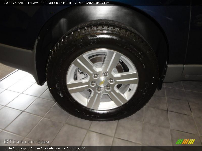Dark Blue Metallic / Dark Gray/Light Gray 2011 Chevrolet Traverse LT