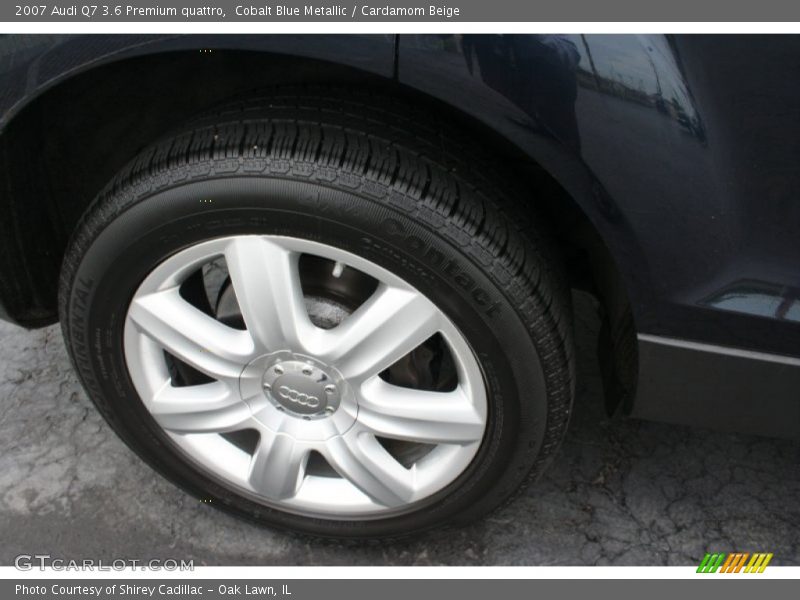 Cobalt Blue Metallic / Cardamom Beige 2007 Audi Q7 3.6 Premium quattro