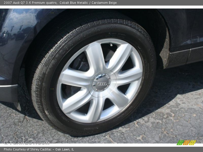 Cobalt Blue Metallic / Cardamom Beige 2007 Audi Q7 3.6 Premium quattro