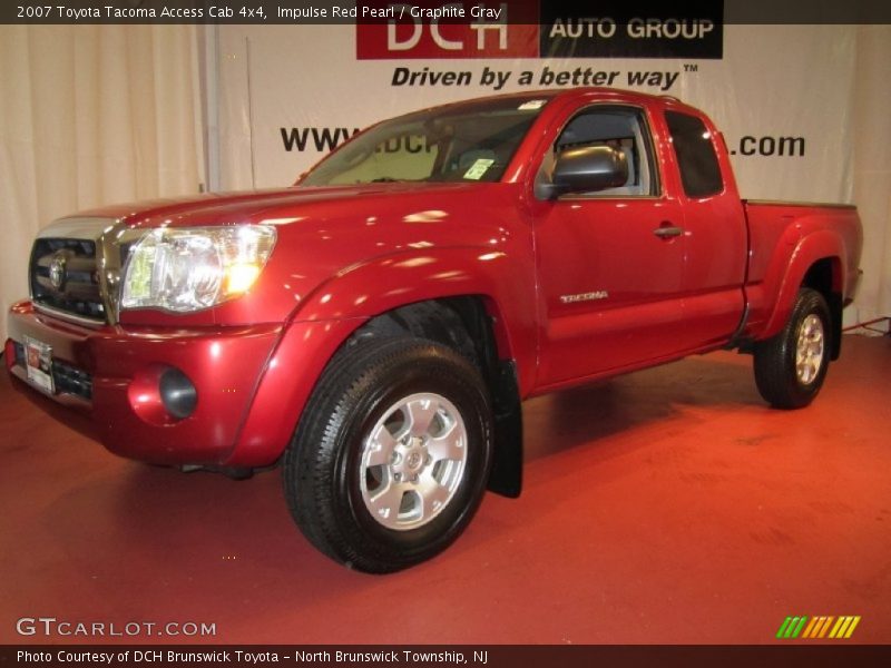 Impulse Red Pearl / Graphite Gray 2007 Toyota Tacoma Access Cab 4x4