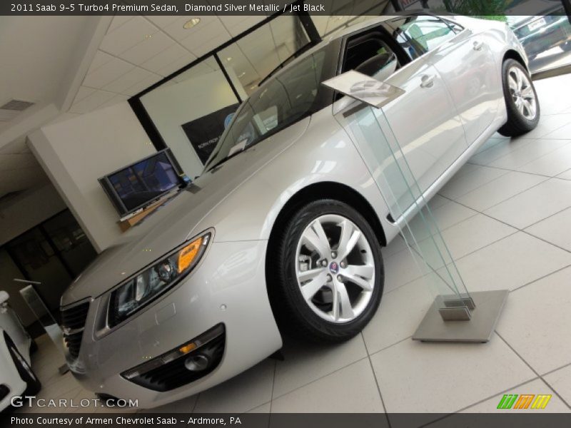 Diamond Silver Metallic / Jet Black 2011 Saab 9-5 Turbo4 Premium Sedan