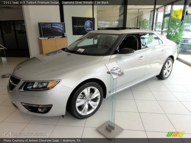 Diamond Silver Metallic / Jet Black 2011 Saab 9-5 Turbo4 Premium Sedan