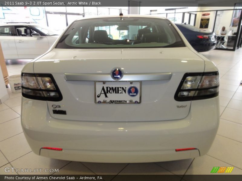 Arctic White / Black 2011 Saab 9-3 2.0T Sport Sedan