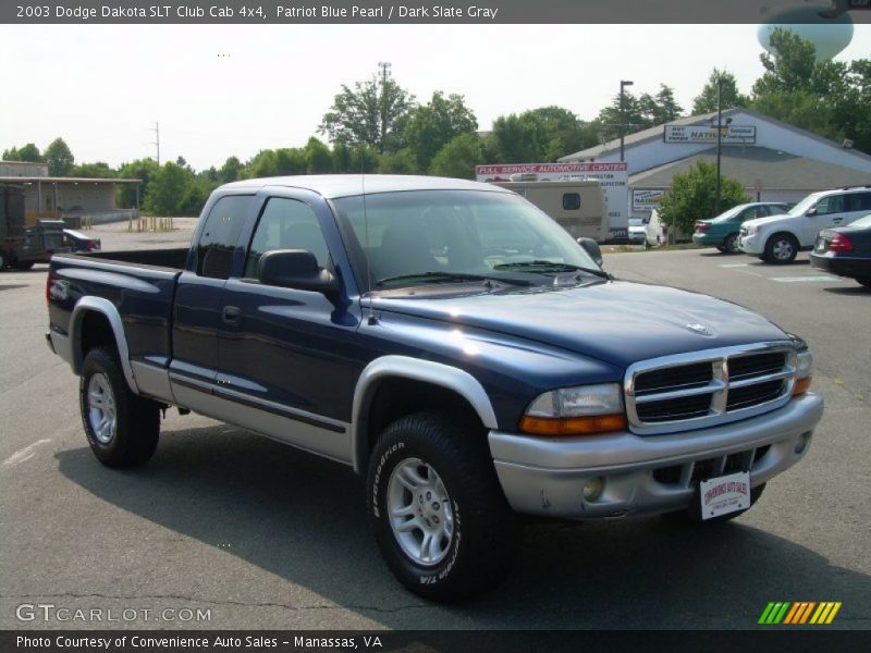 Patriot Blue Pearl / Dark Slate Gray 2003 Dodge Dakota SLT Club Cab 4x4