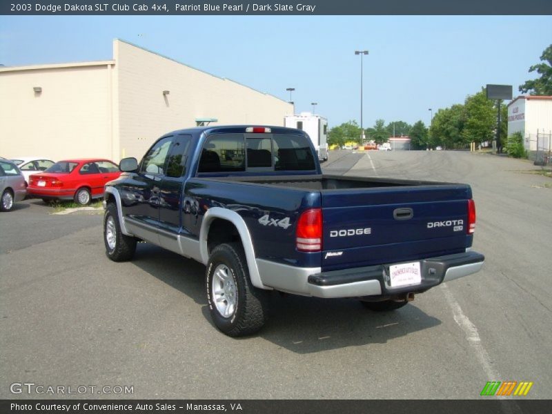 Patriot Blue Pearl / Dark Slate Gray 2003 Dodge Dakota SLT Club Cab 4x4