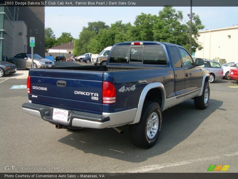 Patriot Blue Pearl / Dark Slate Gray 2003 Dodge Dakota SLT Club Cab 4x4