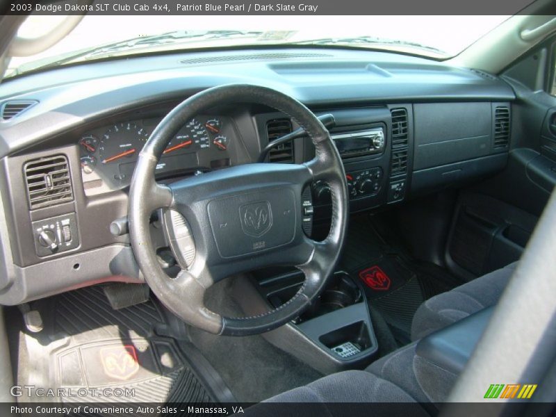 Patriot Blue Pearl / Dark Slate Gray 2003 Dodge Dakota SLT Club Cab 4x4