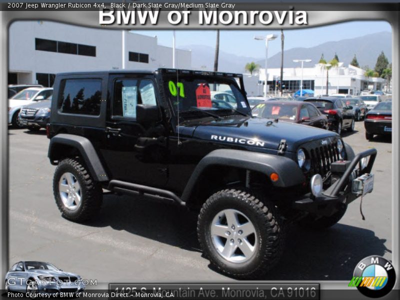 Black / Dark Slate Gray/Medium Slate Gray 2007 Jeep Wrangler Rubicon 4x4