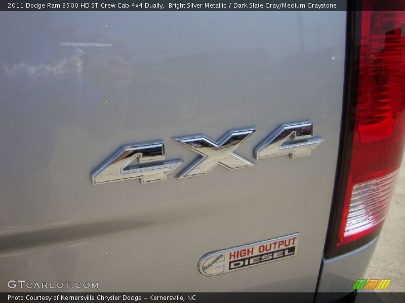 Bright Silver Metallic / Dark Slate Gray/Medium Graystone 2011 Dodge Ram 3500 HD ST Crew Cab 4x4 Dually