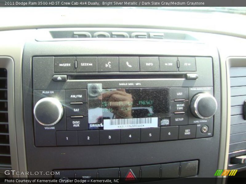 Bright Silver Metallic / Dark Slate Gray/Medium Graystone 2011 Dodge Ram 3500 HD ST Crew Cab 4x4 Dually