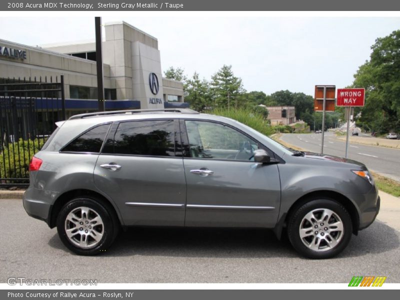 Sterling Gray Metallic / Taupe 2008 Acura MDX Technology