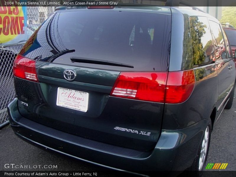 Aspen Green Pearl / Stone Gray 2004 Toyota Sienna XLE Limited