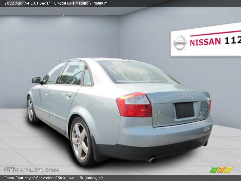 Crystal Blue Metallic / Platinum 2002 Audi A4 1.8T Sedan