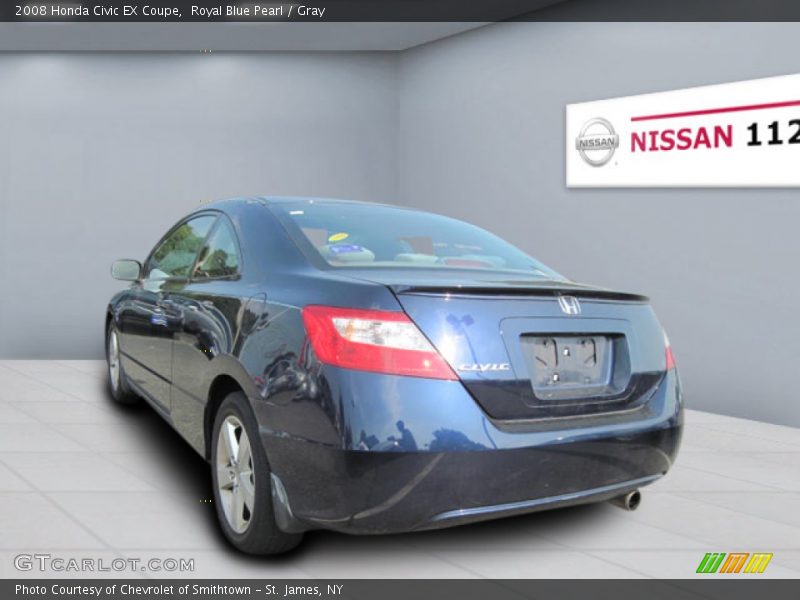 Royal Blue Pearl / Gray 2008 Honda Civic EX Coupe