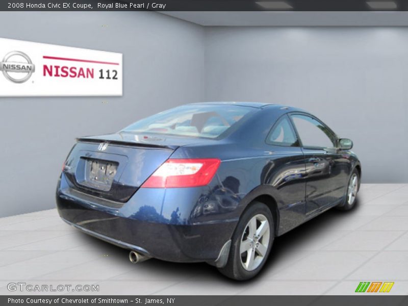 Royal Blue Pearl / Gray 2008 Honda Civic EX Coupe