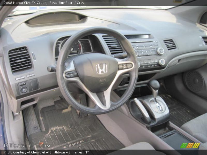 Royal Blue Pearl / Gray 2008 Honda Civic EX Coupe
