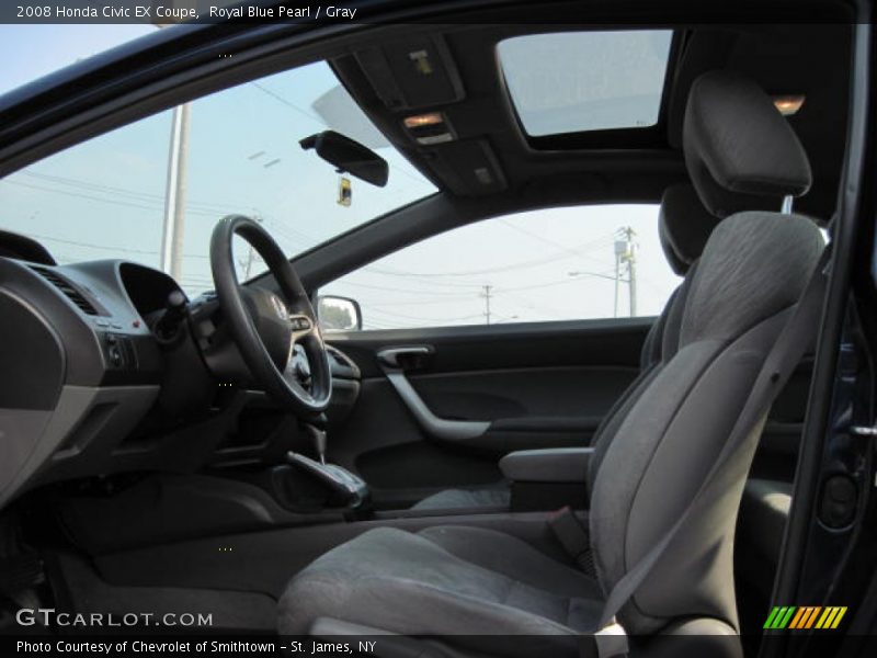 Royal Blue Pearl / Gray 2008 Honda Civic EX Coupe