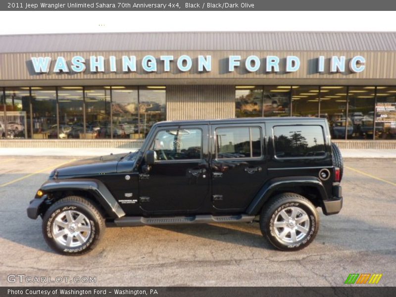 Black / Black/Dark Olive 2011 Jeep Wrangler Unlimited Sahara 70th Anniversary 4x4